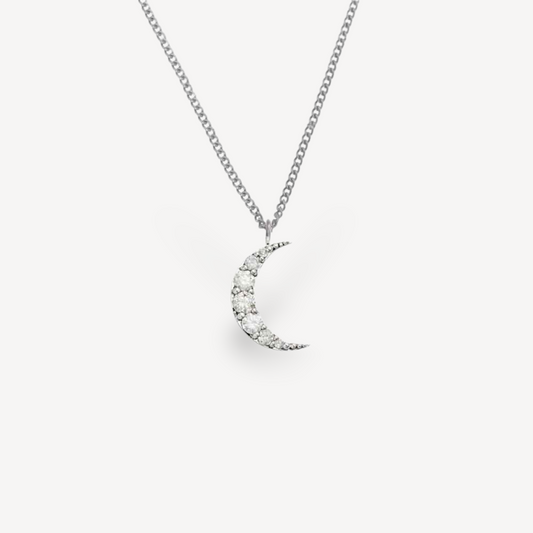 EC One Zoe & Morgan Luna Diamond white Gold necklace