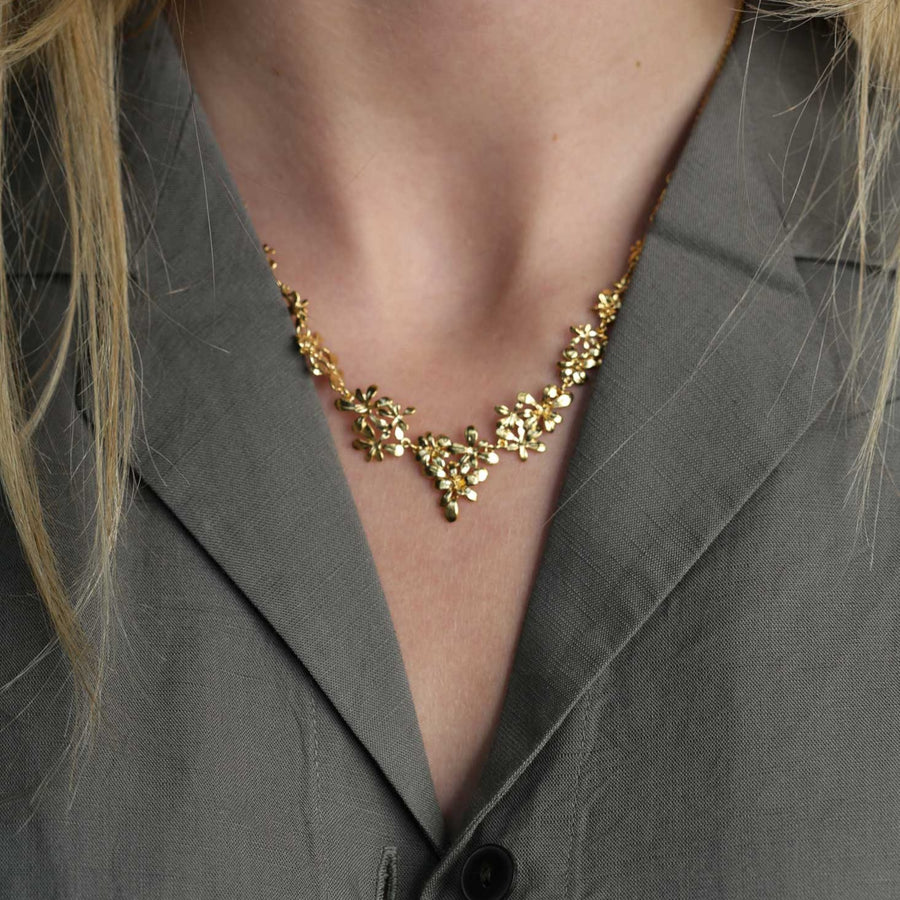 Alex Monroe Clustered Rosette Allure Collar Necklace at EC One London