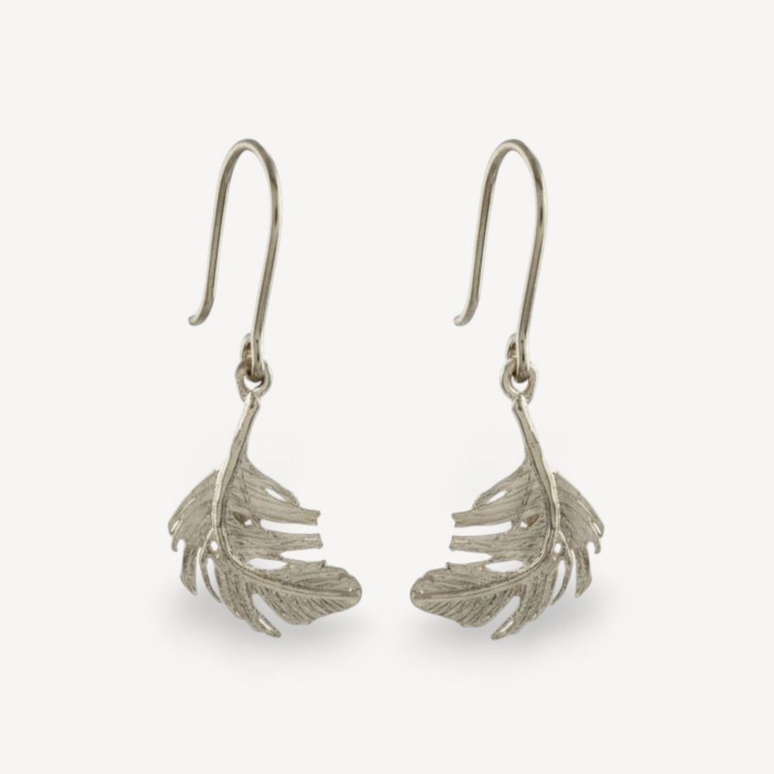 EC One Alex Monroe Little Feather Hook Earrings at B Corp certified Ethical jeweller E.C.One London