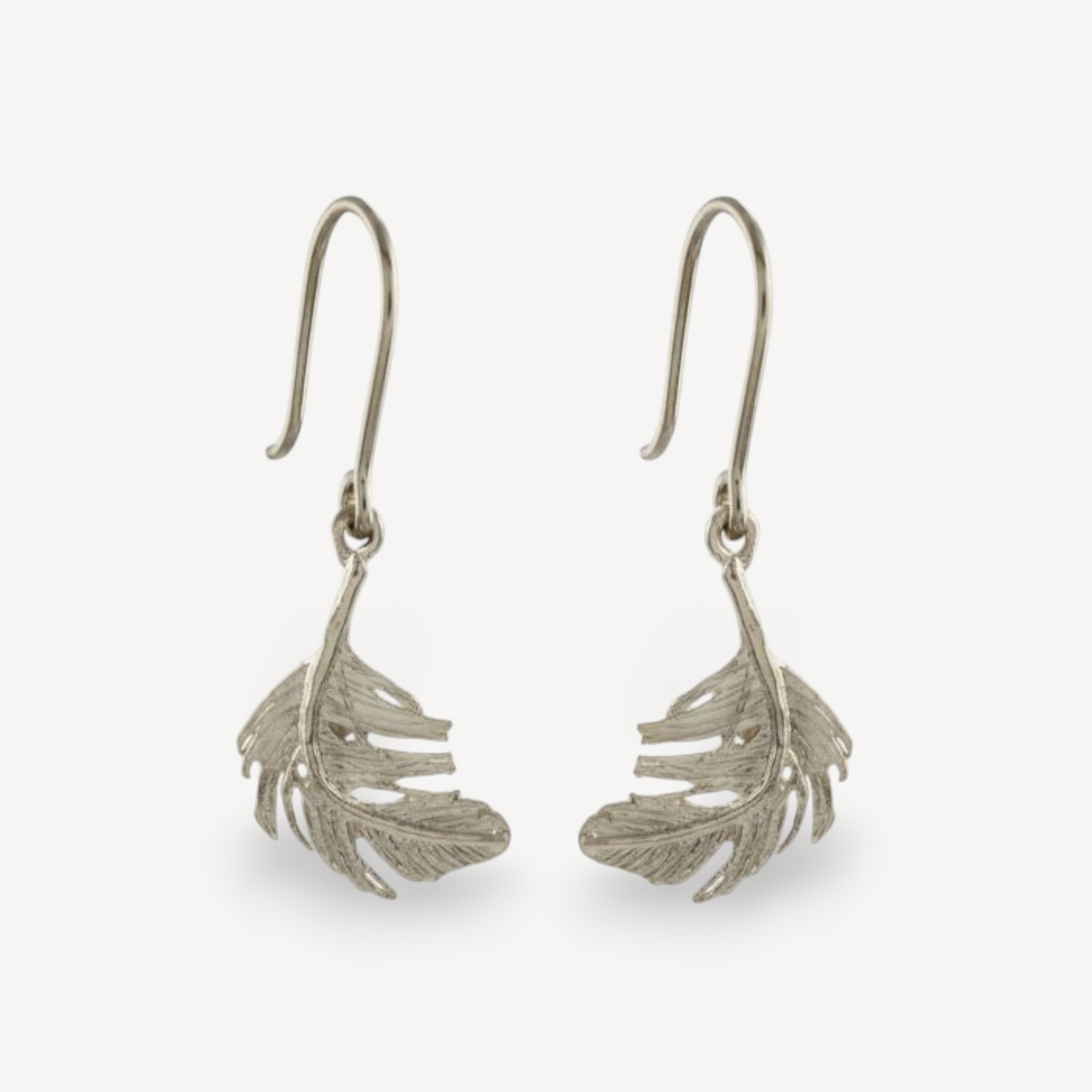 EC One Alex Monroe Little Feather Hook Earrings at B Corp certified Ethical jeweller E.C.One London