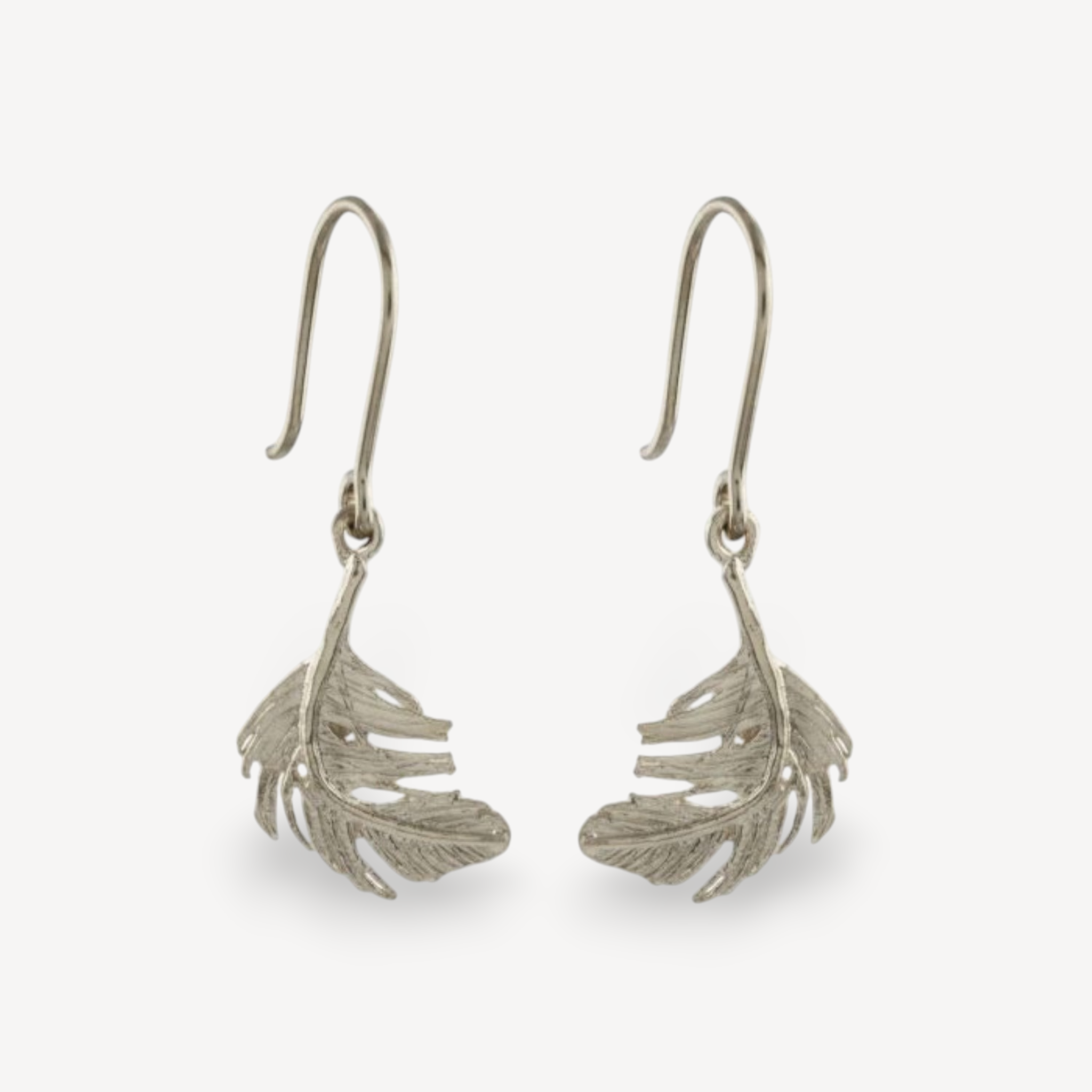 EC One Alex Monroe Little Feather Hook Earrings at B Corp certified Ethical jeweller E.C.One London