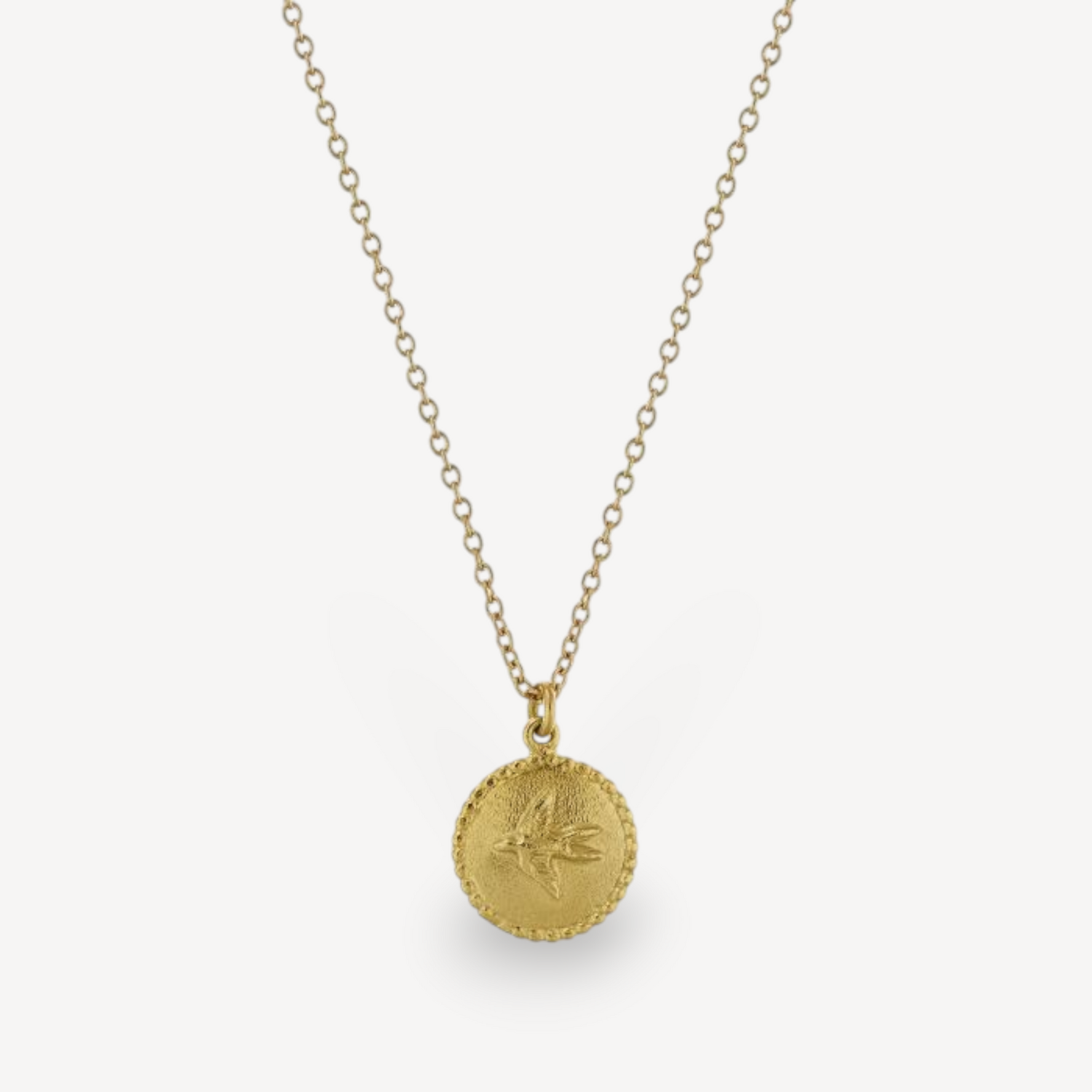 Small Ex-voto Swallow Necklace Gold Plated