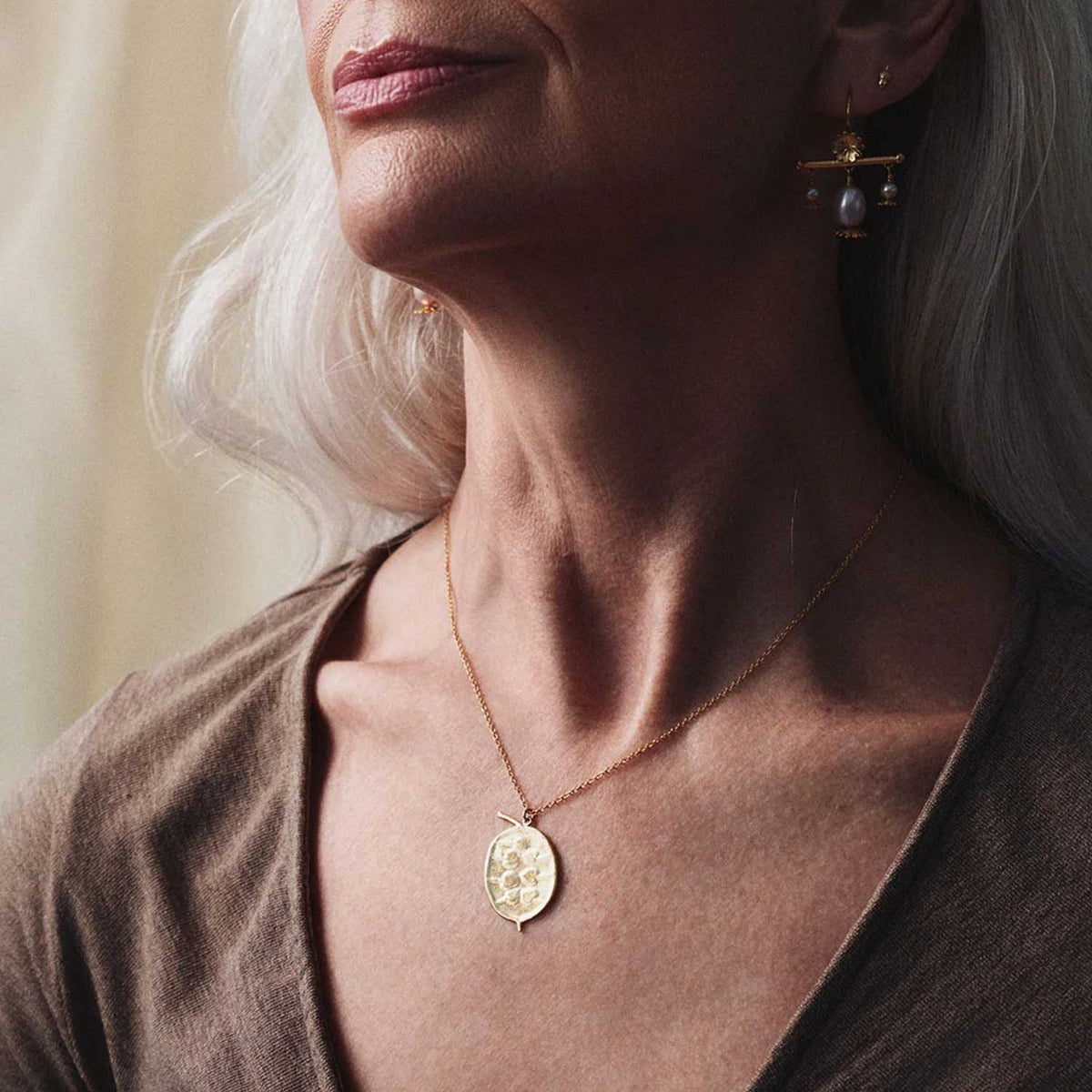 Honesty Pod Necklace Gold Plated