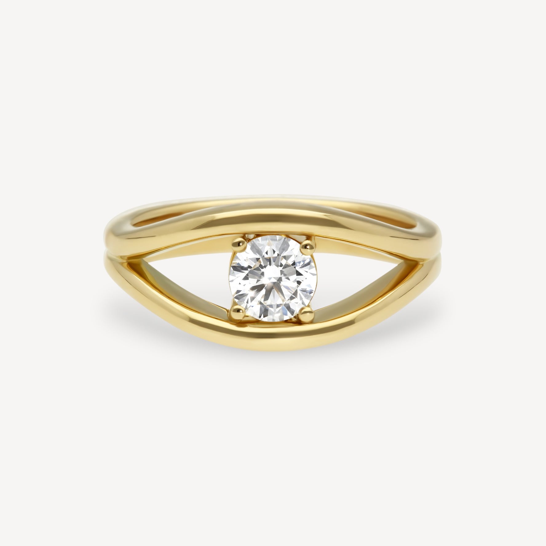 ANNA Diamond Yellow Gold Solitaire Engagement Ring