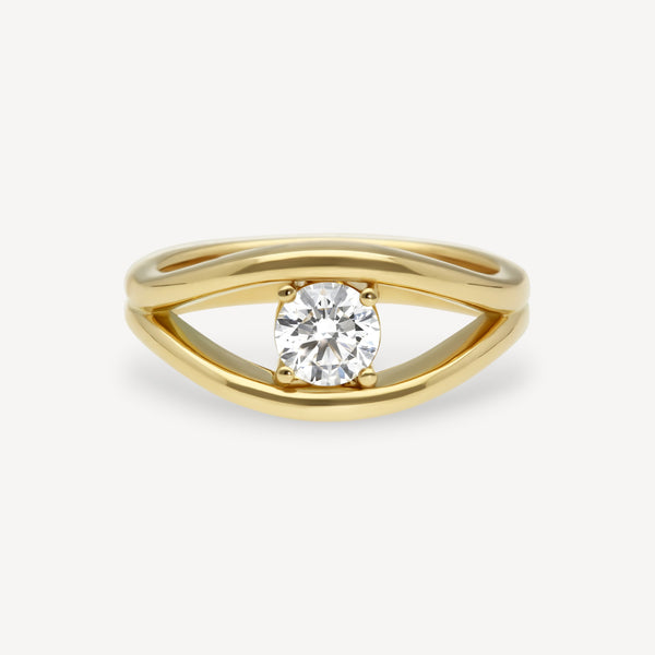 ANNA Diamond Yellow Gold Solitaire Engagement Ring