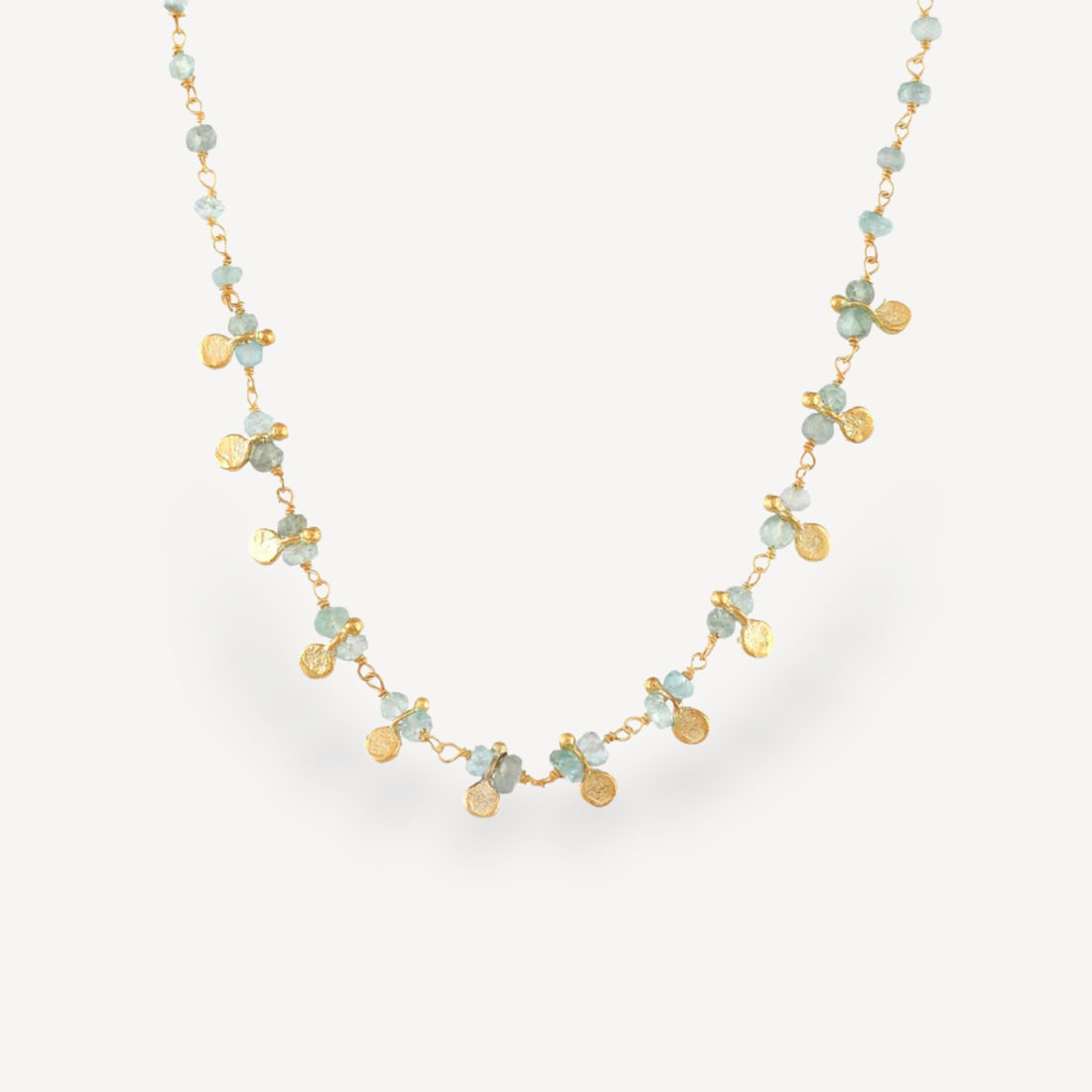Apatite and Mini Disc Necklace