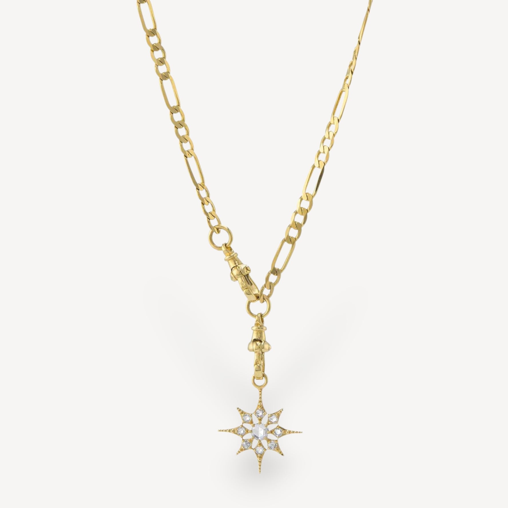 Astra Star Rose Cut Diamond Pendant Necklace