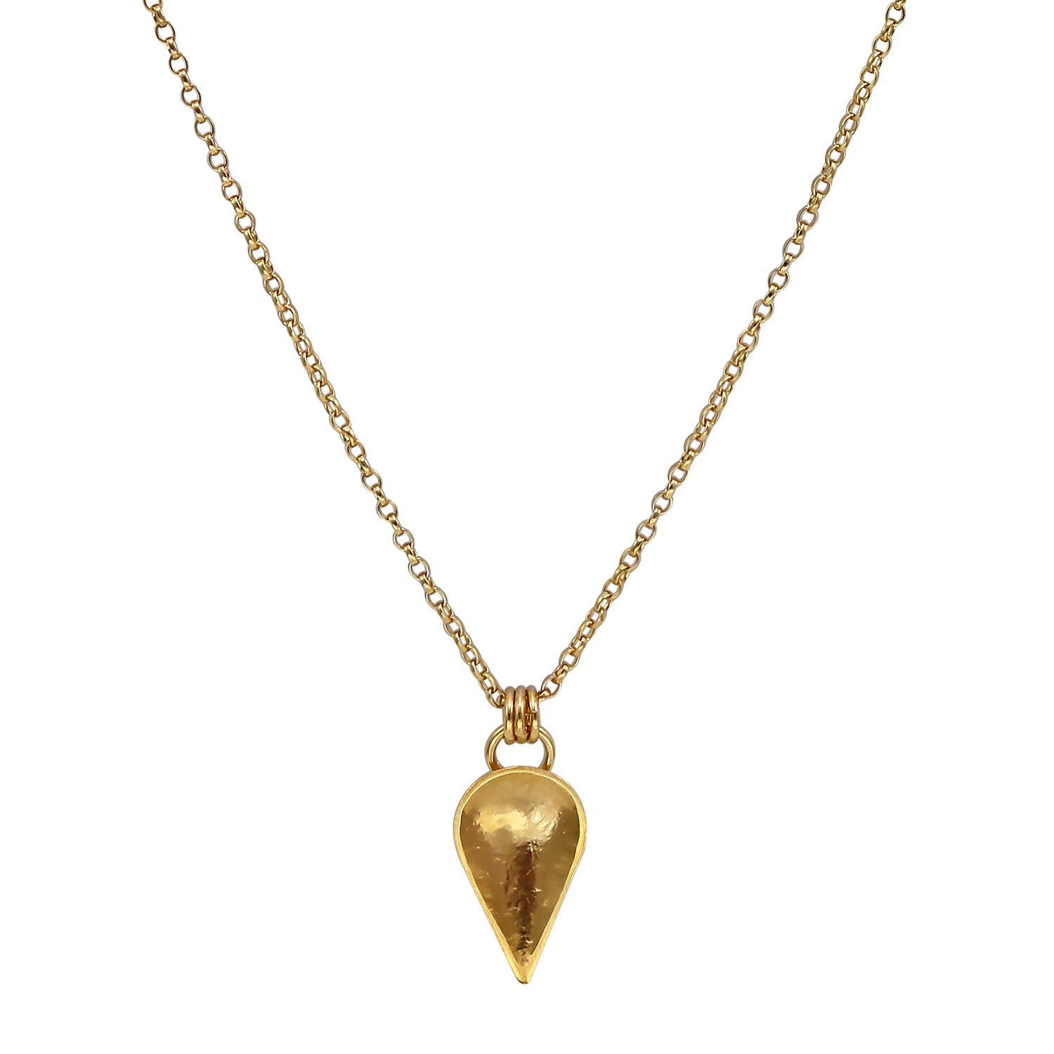 KOMOREBI Cupped Leaf Pendant Gold Plated