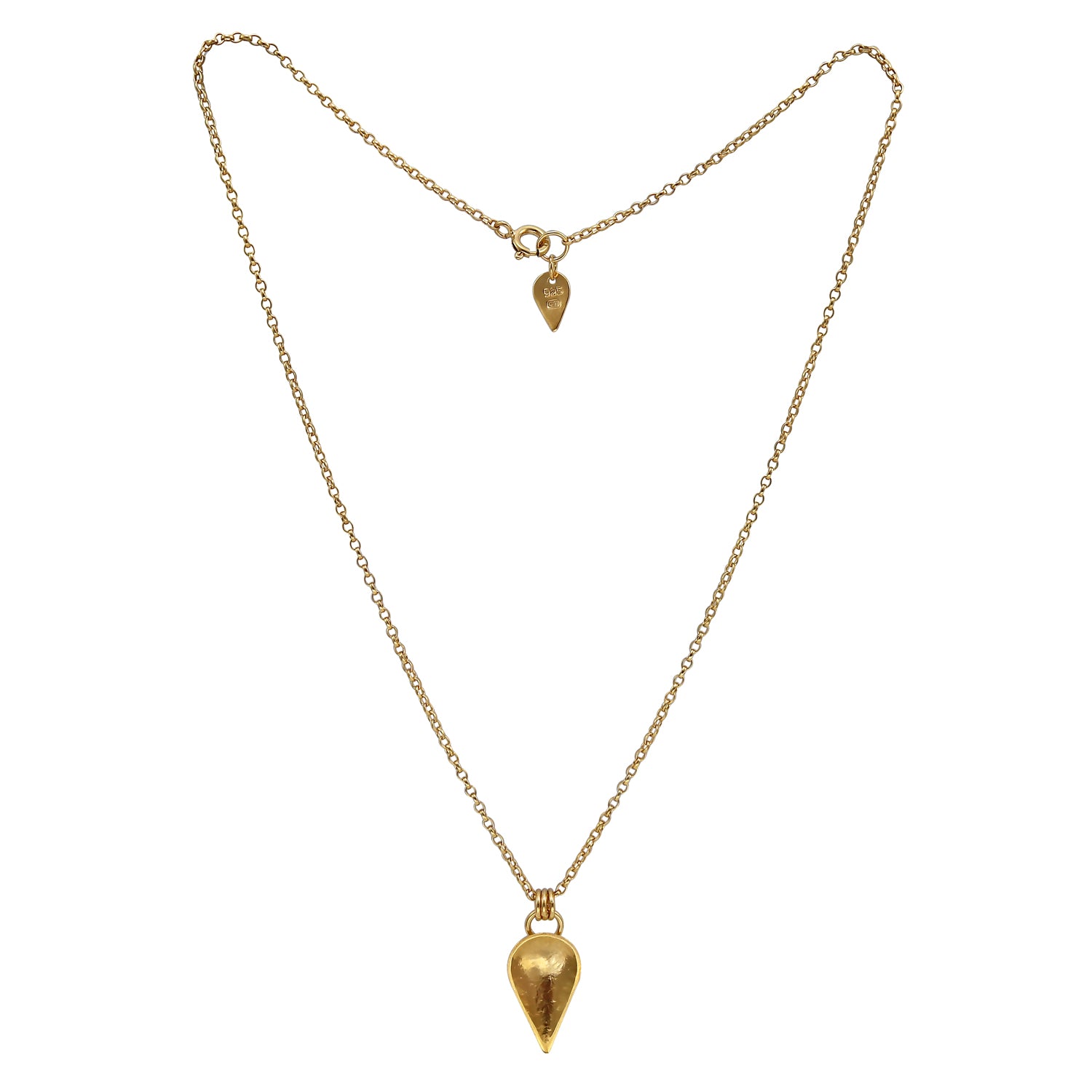 KOMOREBI Cupped Leaf Pendant Gold Plated