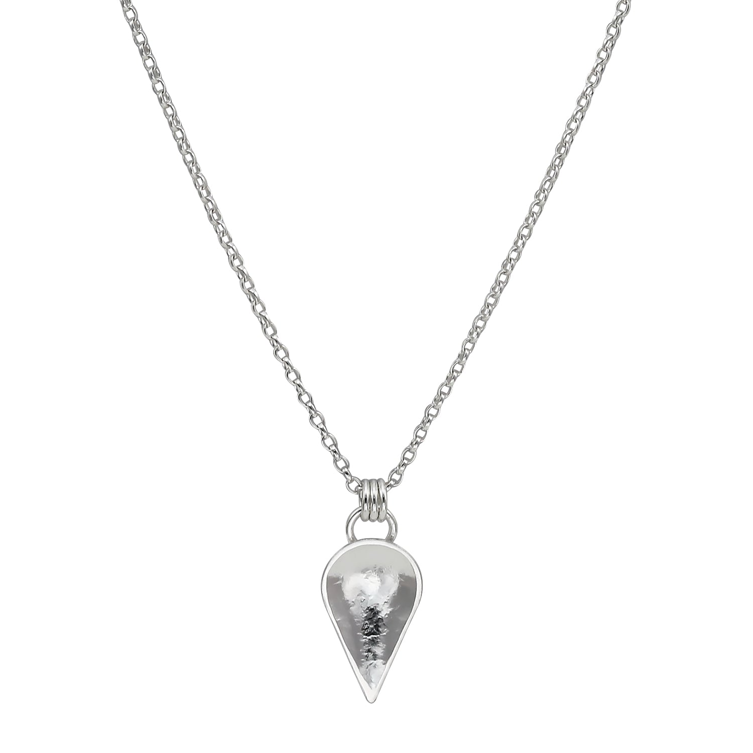 KOMOREBI Cupped Leaf Pendant Silver