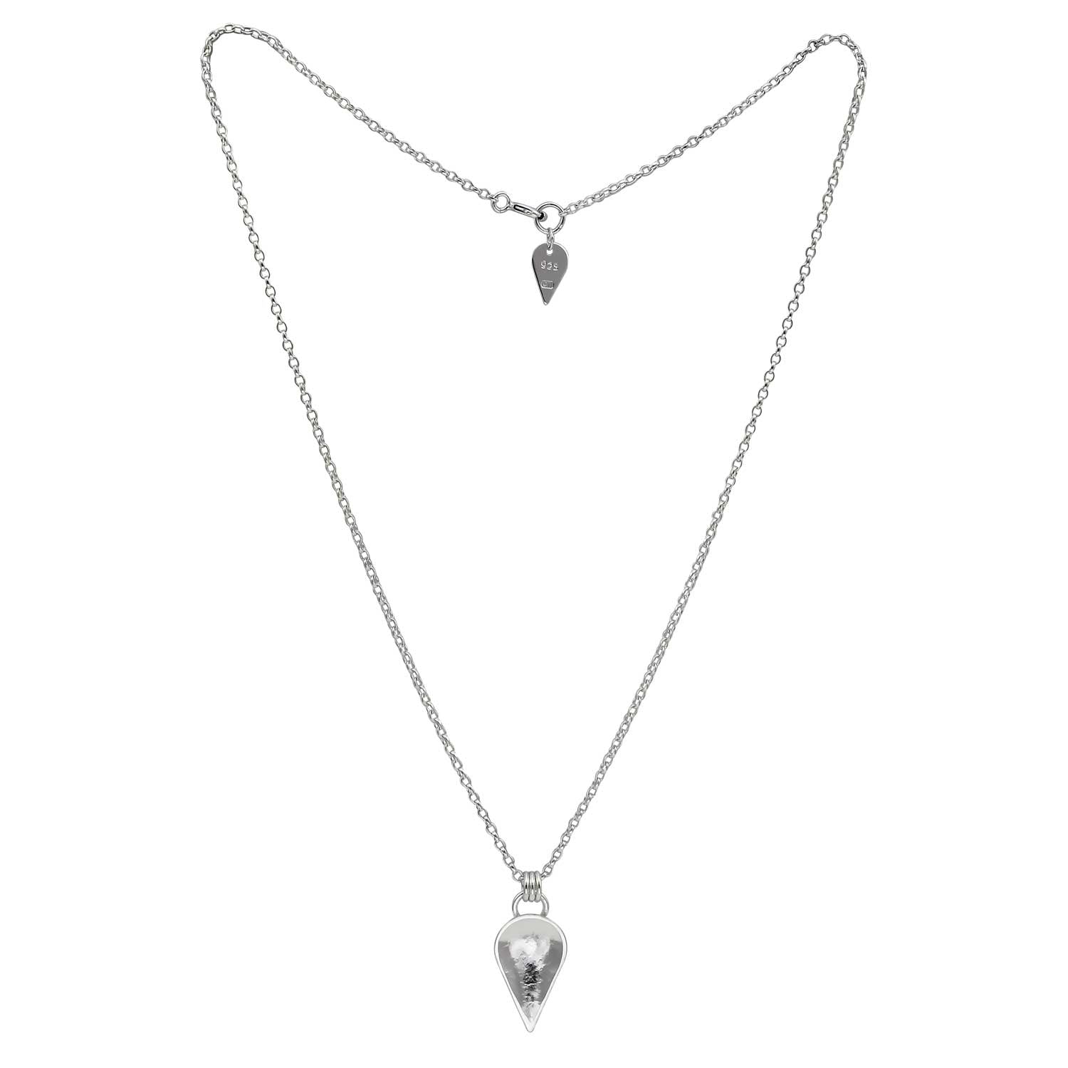 KOMOREBI Cupped Leaf Pendant Silver