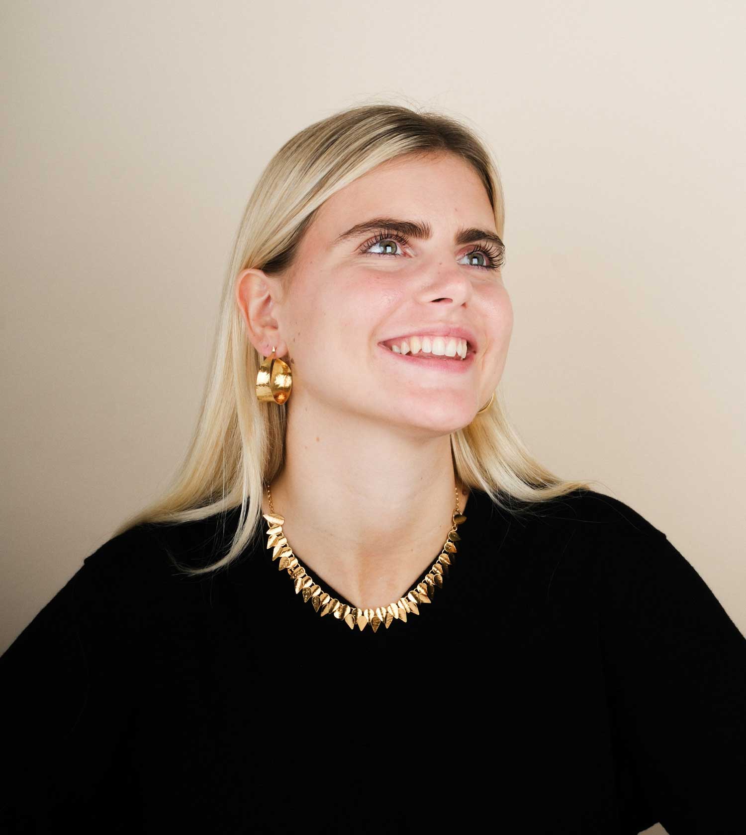KOMOREBI Midi double layer interchangeable Bracelet/Necklace Gold Plated by Cara Tonkin at ethical jeweller E.C.One London