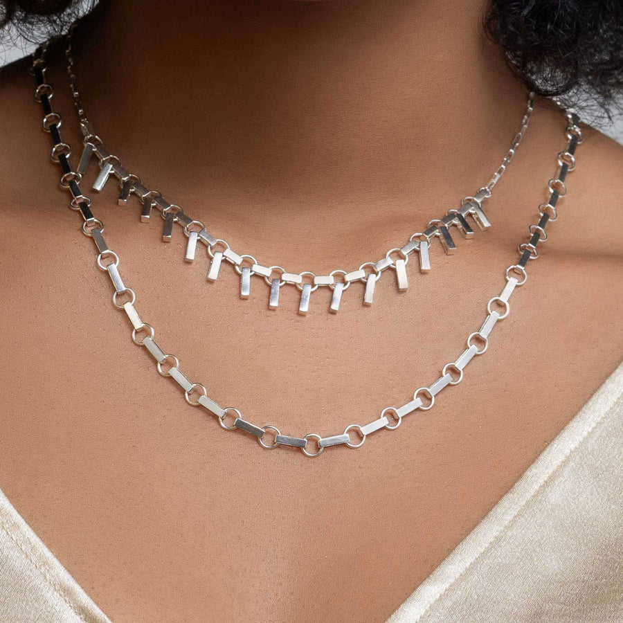 Cara Tonkin Pharaohs Drops Necklace Silver at ethical jewellers E.C. One London