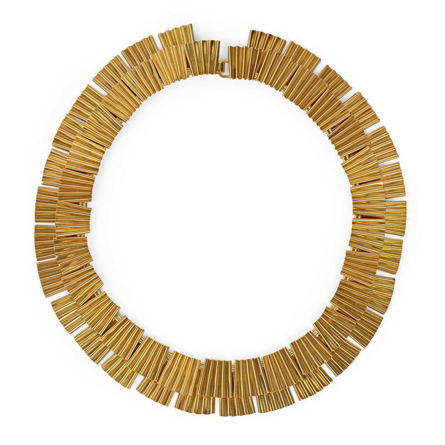 Cara Tonkin Fanned Collar Necklace Gold Plated at ethical jewellers E.C. One London