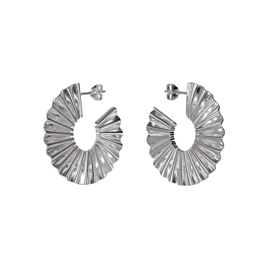 Cara Tonkin Large Sun Ray Hoop Earrings  Silver at ethical jewellers E.C. One London