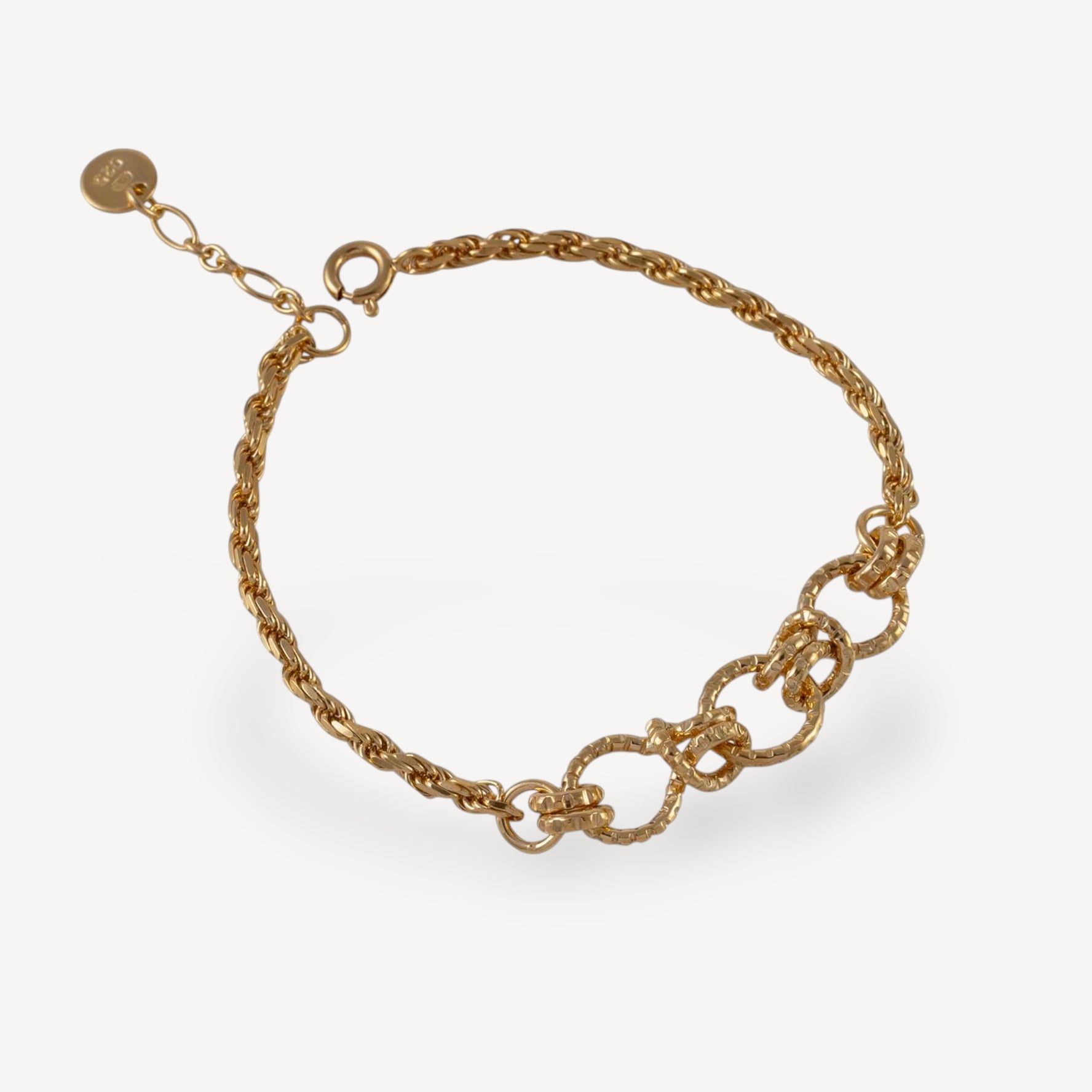 Cara Tonkin at E.C.One London  Serpentine Knot Chain Bracelet Gold Plated