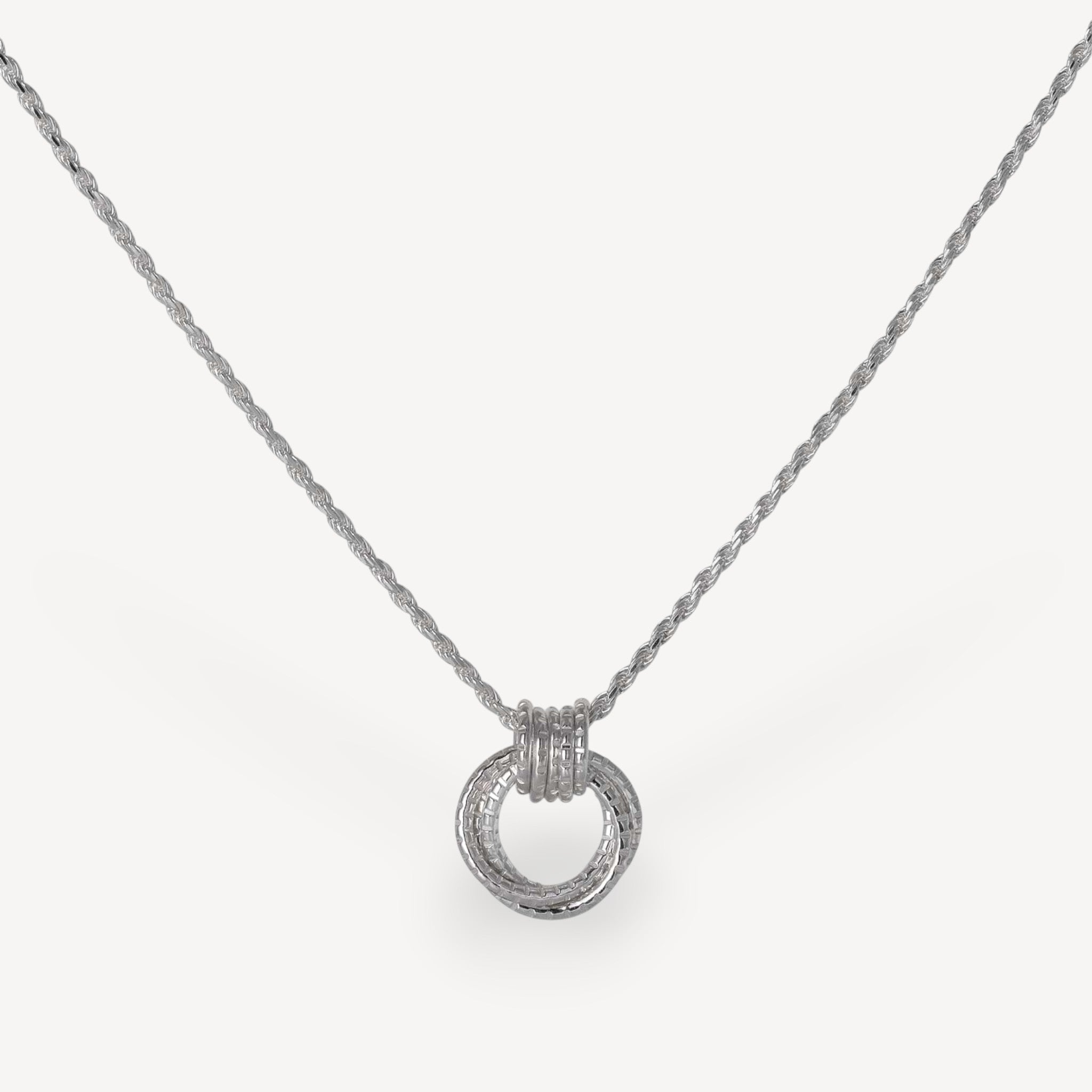 Cara Tonkin at E.C.One London  Serpentine Triple Loop Pendant Silver