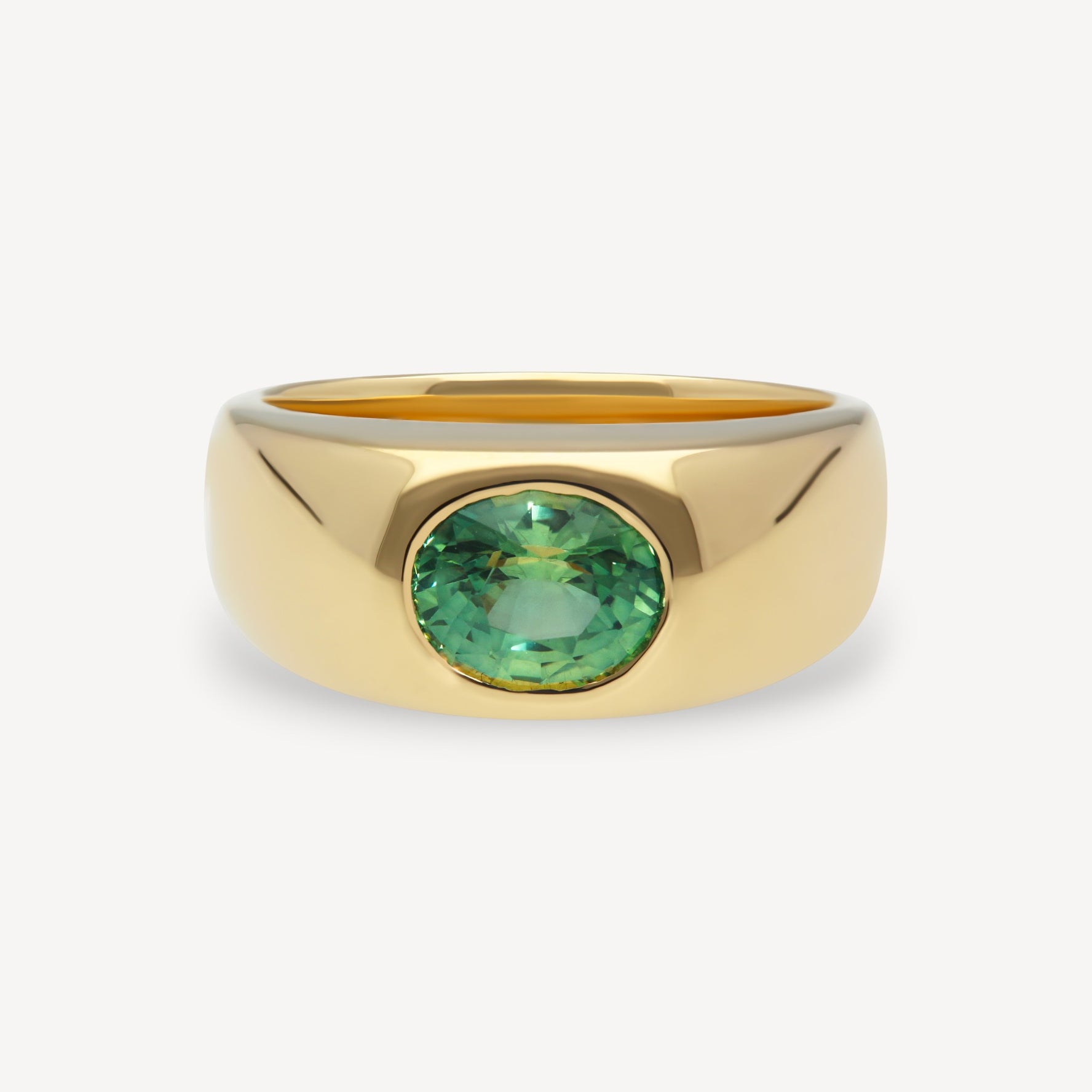 CARLEY Yellow Gold Large Oval Sapphire Engagement Ring