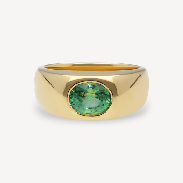 CARLEY Yellow Gold Large Oval Sapphire Engagement Ring