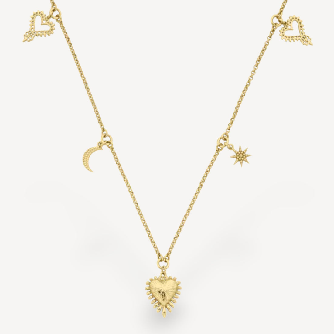 Charmed Necklace Gold Plated by Zoe & Morgan at B Corp certified Ethical jeweller E.C.One London