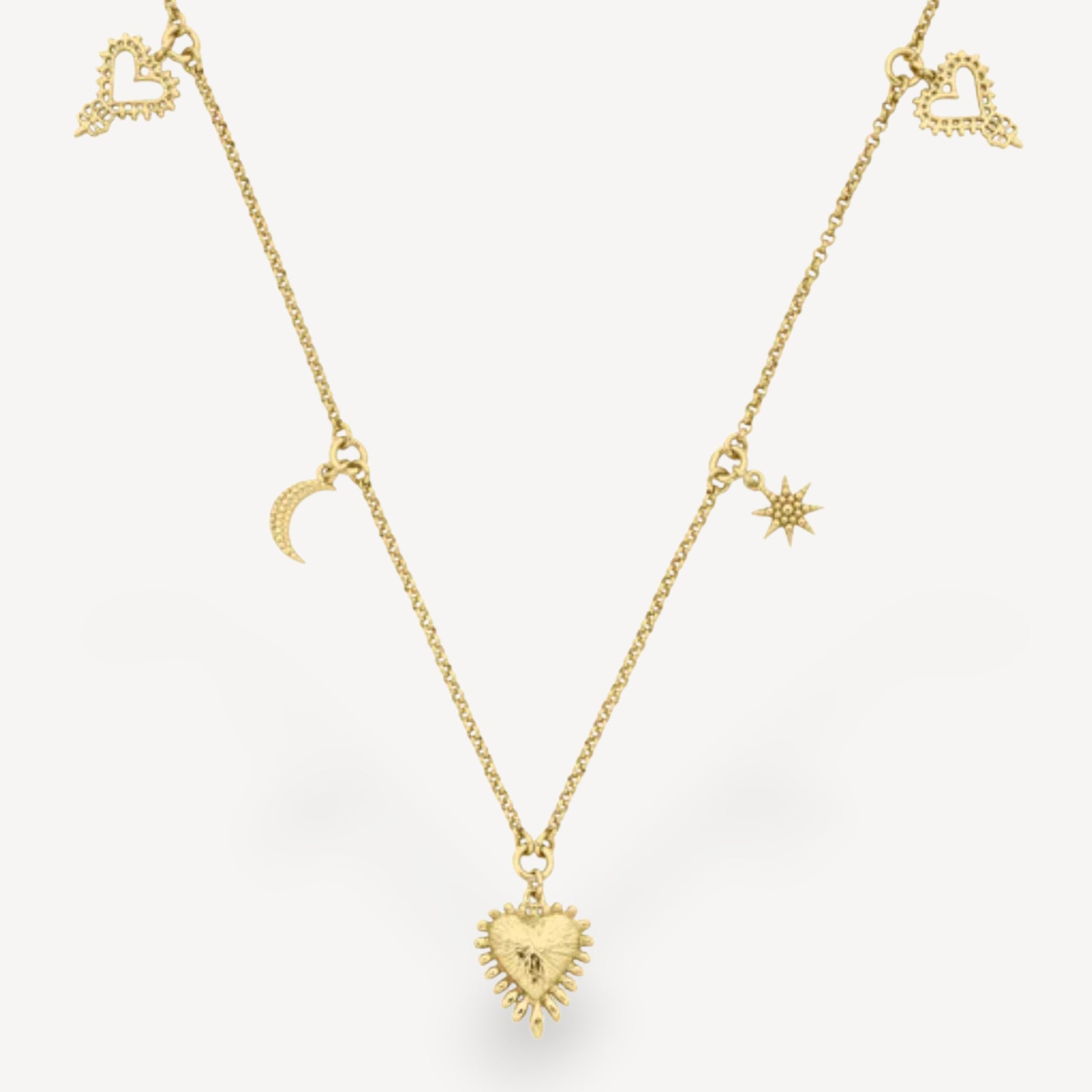 Charmed Necklace Gold Plated by Zoe & Morgan at B Corp certified Ethical jeweller E.C.One London