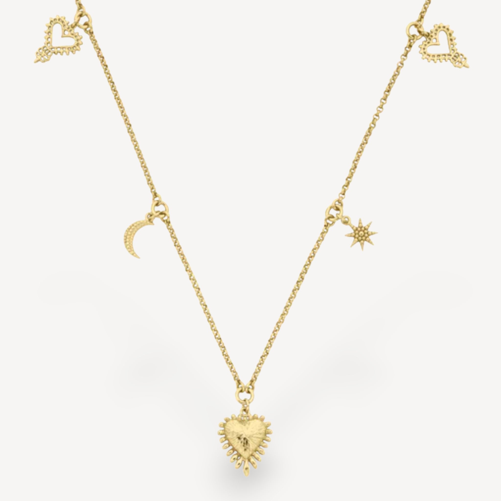 Charmed Necklace Gold Plated by Zoe & Morgan at B Corp certified Ethical jeweller E.C.One London