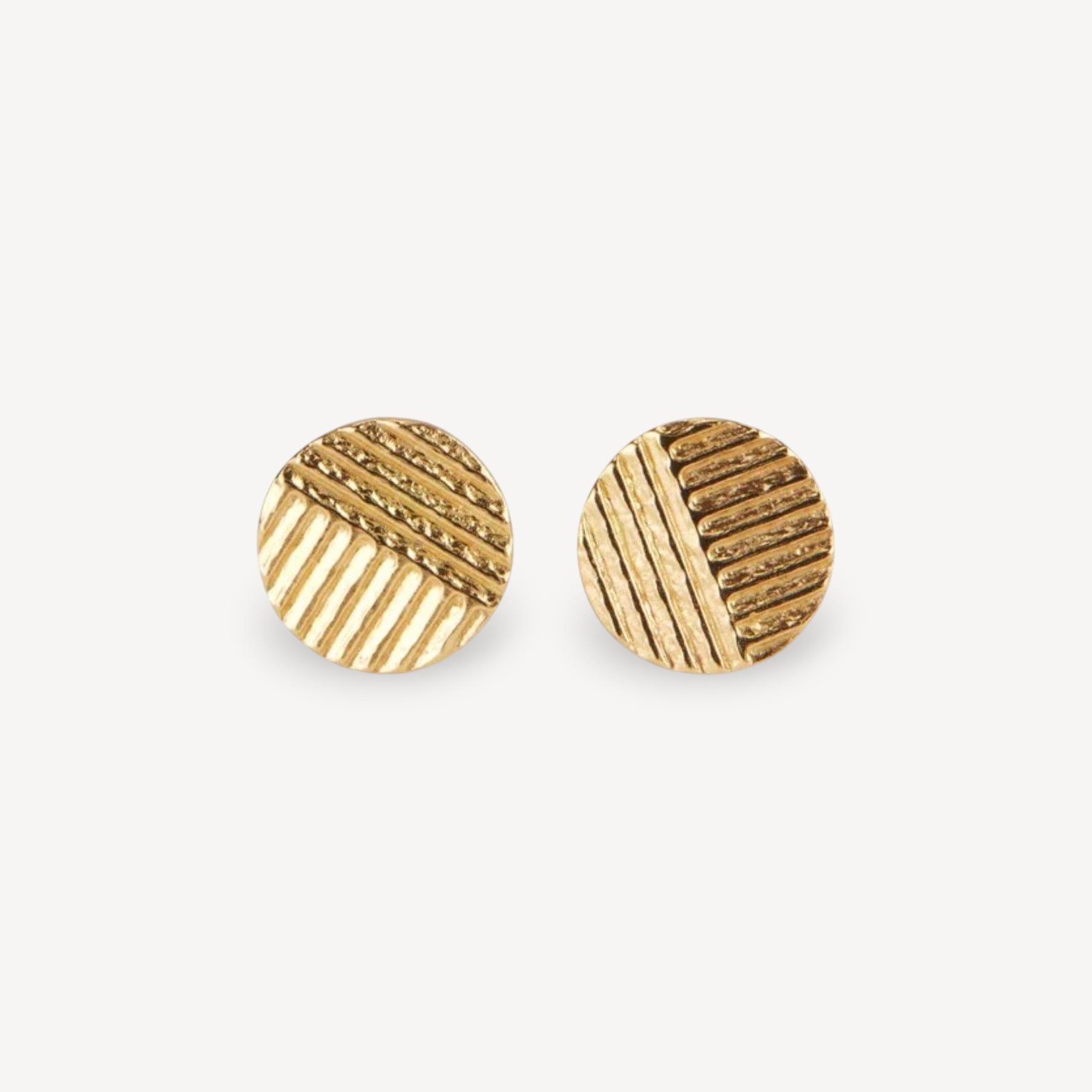 CONTOUR Stud Earrings Yellow Gold
