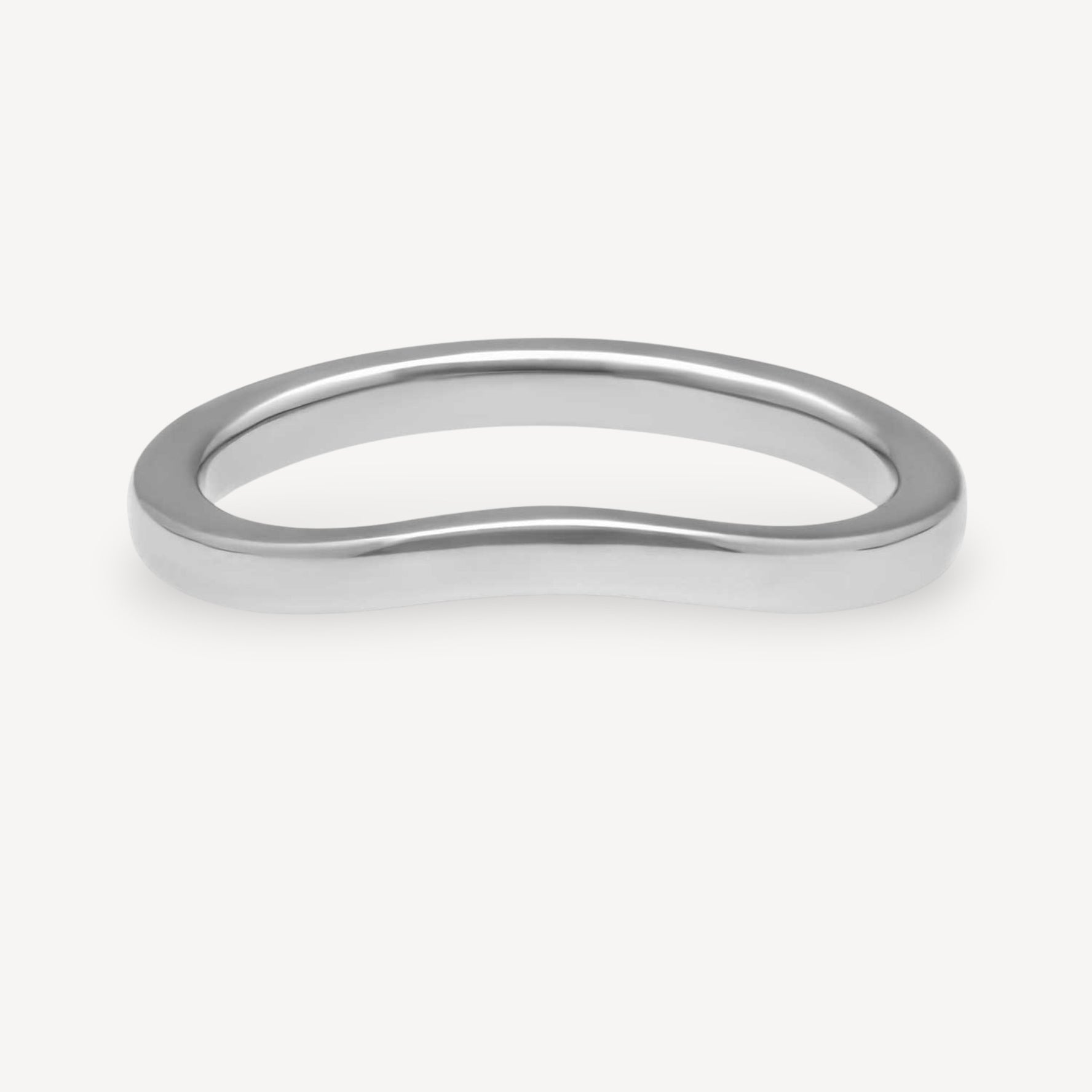 Curved Platinum Wedding Ring