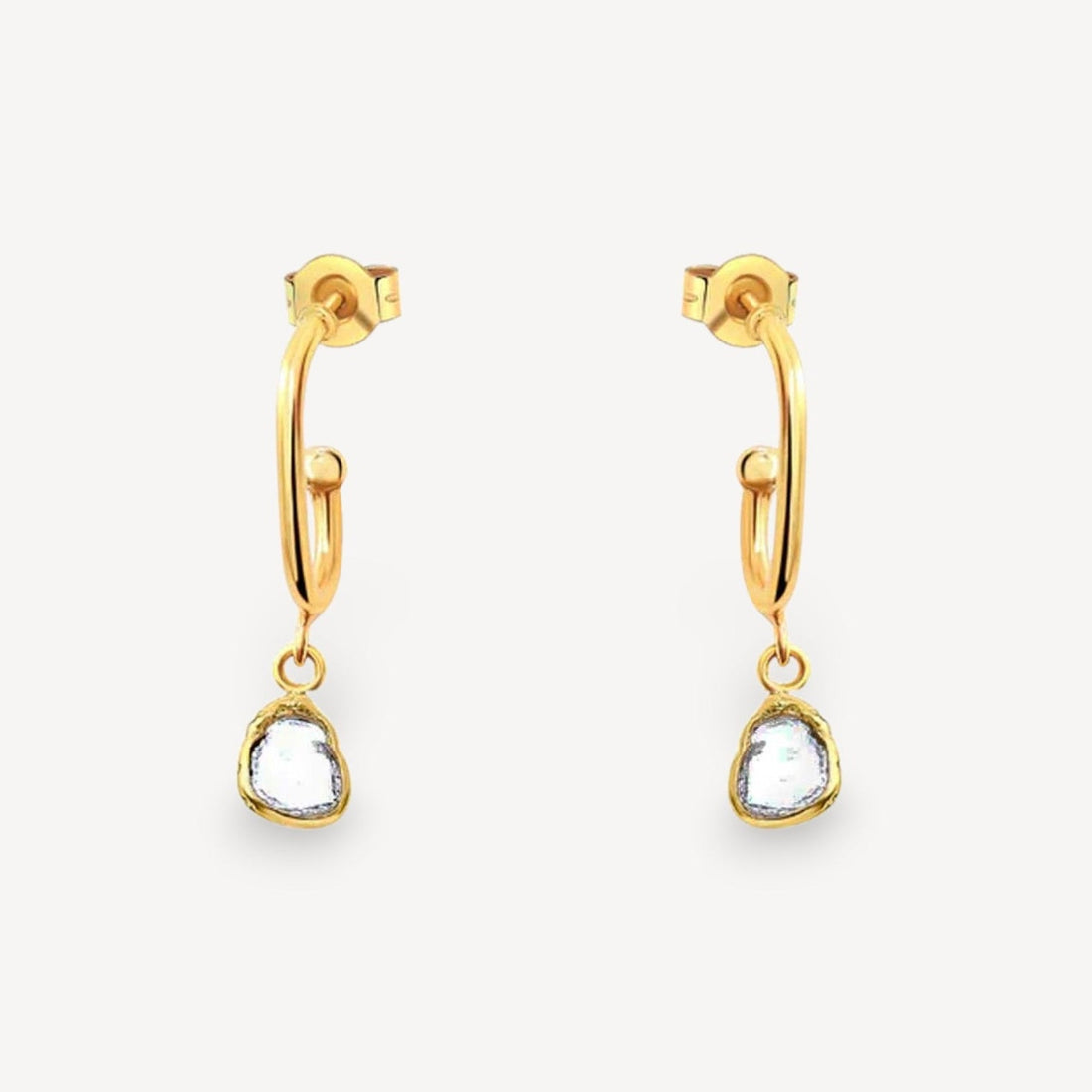 DELHI Diamond Slice Hoop Earrings