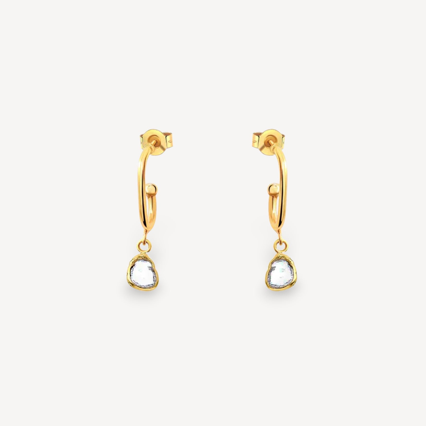 DELHI Diamond Slice Hoop Earrings