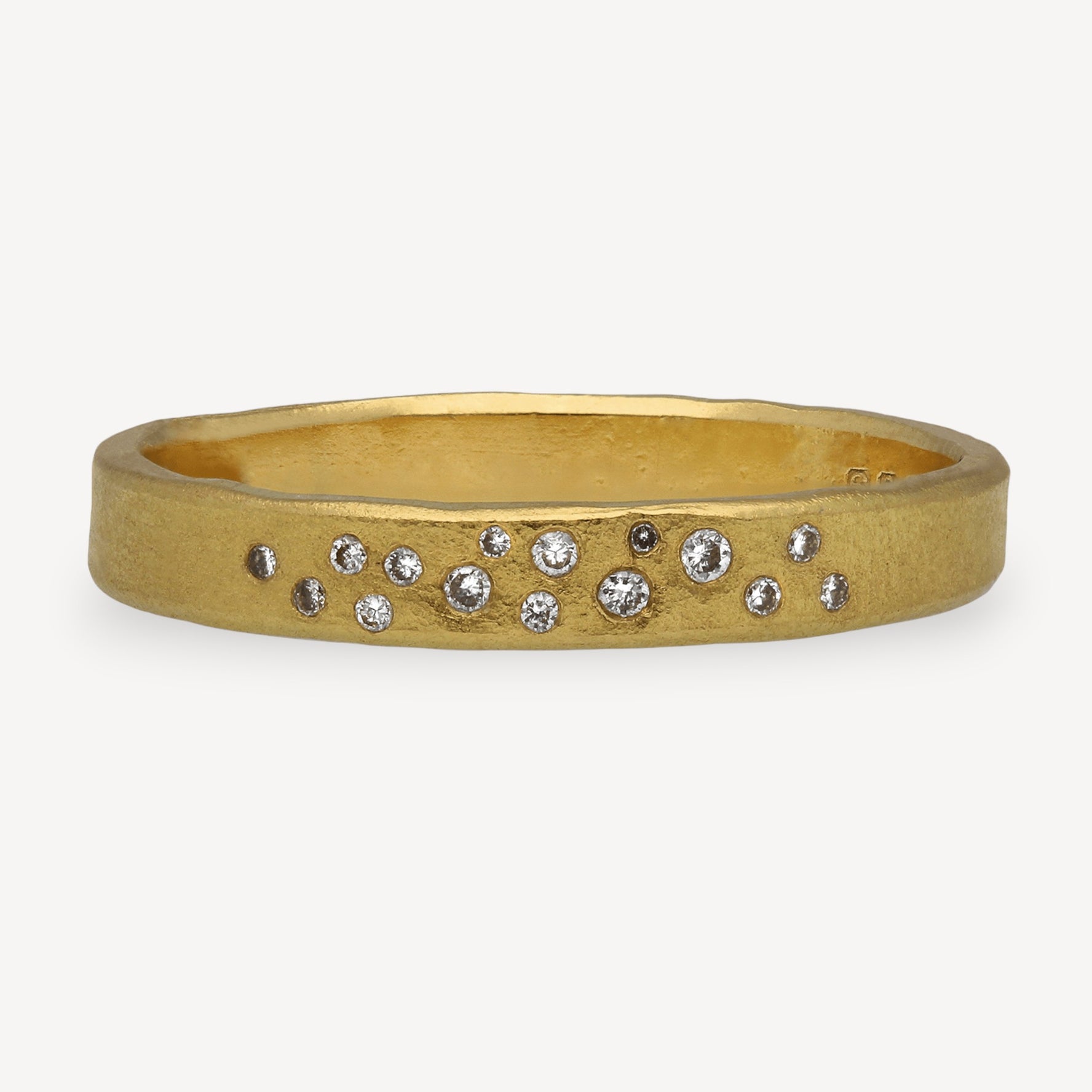 Diamond Wave Ring Yellow Gold