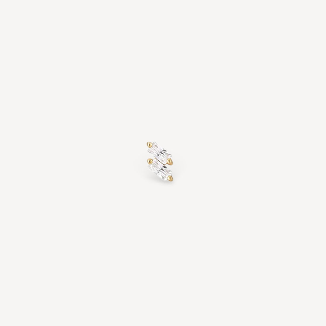 DIBI Duo Gold and White Diamond Stud SINGLE