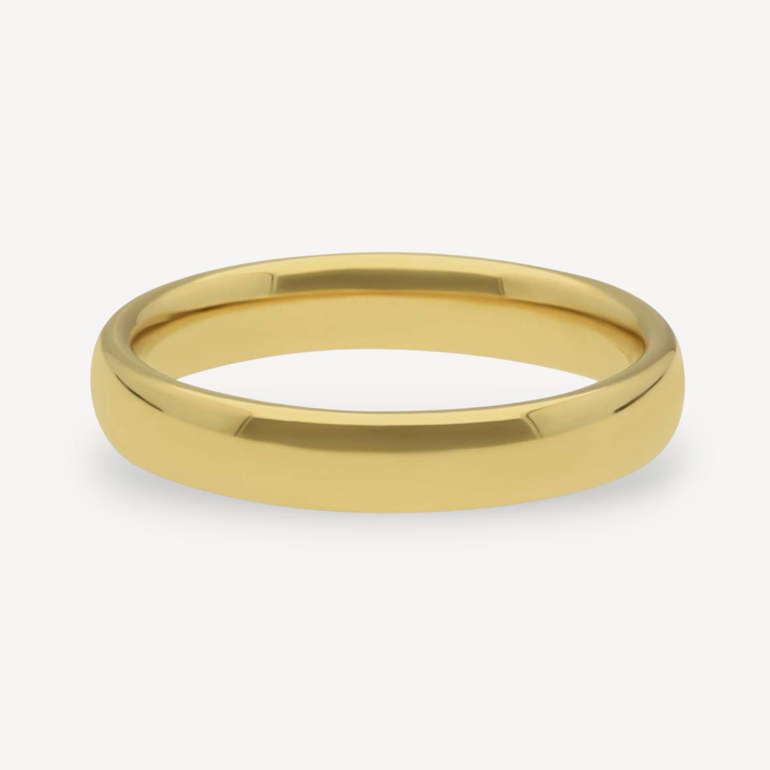 Medium Court Shaped 18ct Yellow Gold Band 4mm