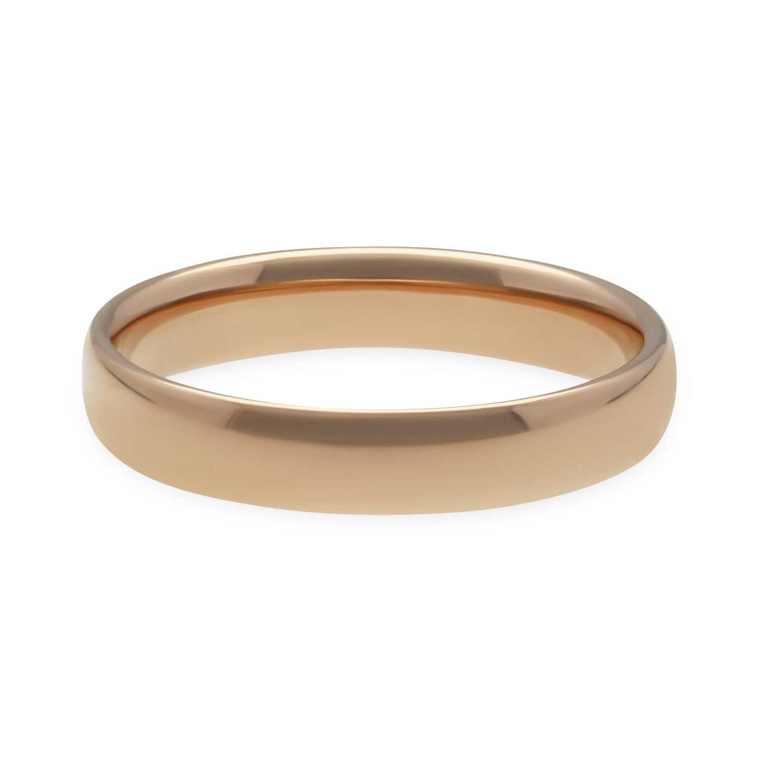 E.C.One Lighter Court Wedding Band recycled Rose Gold 4mm