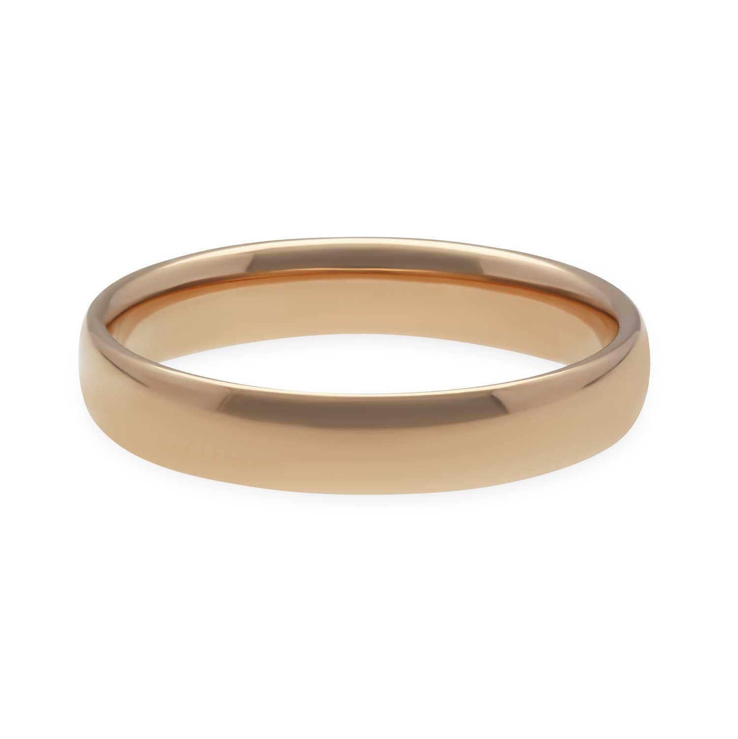 E.C.One Lighter Court Wedding Band recycled Rose Gold 4mm