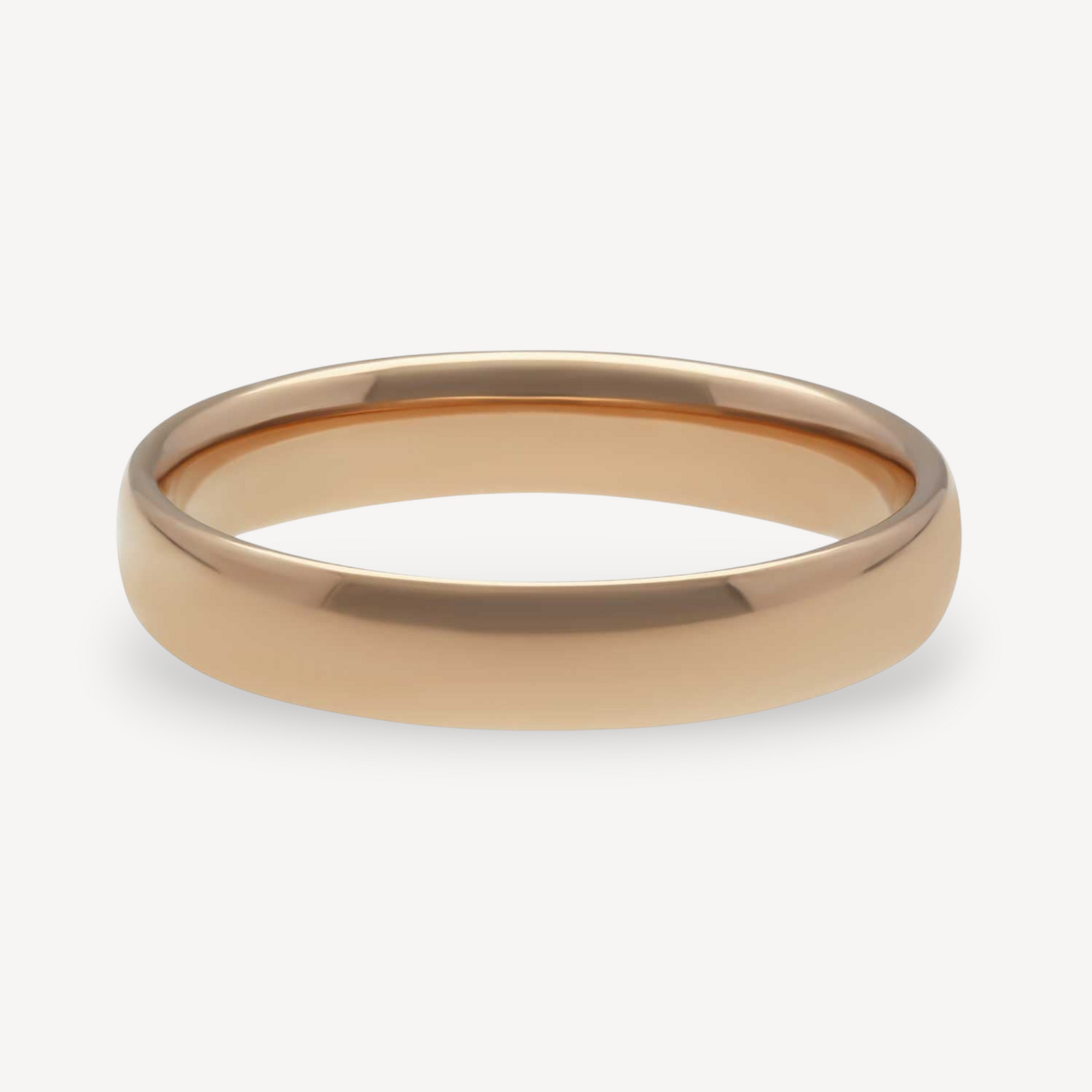 E.C.One Lighter Court Wedding Band recycled Rose Gold 4mm