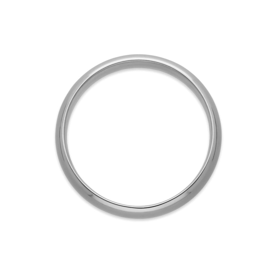 EC One D-Shaped Band 18ct White Gold - 5mm wide