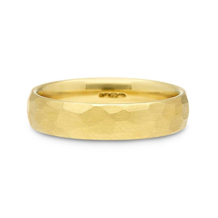 EC One 5mm Lightly Faceted Wedding Ring 18ct Yellow Gold