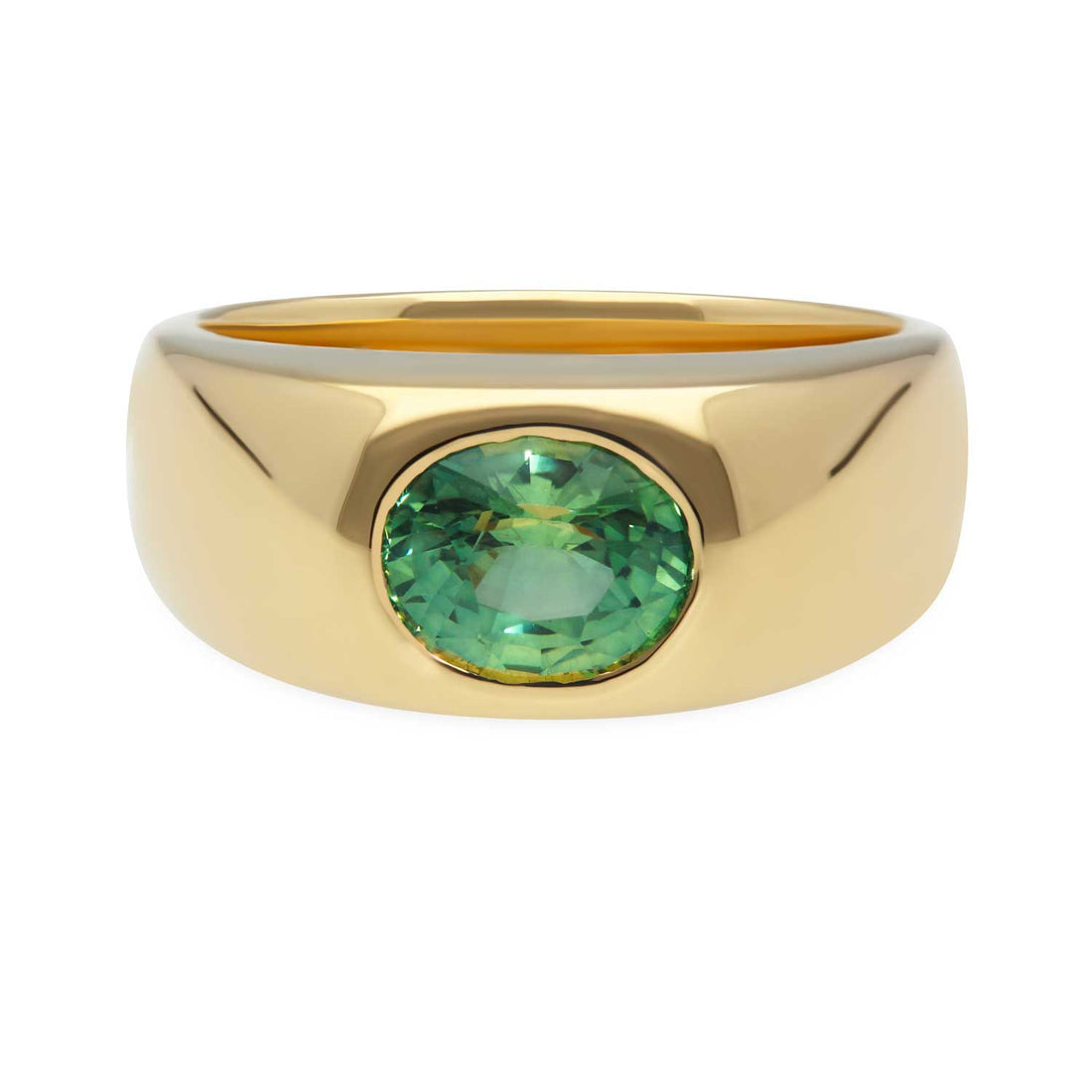 CARLEY Yellow Gold Oval Sapphire Engagement Ring made by EC One London in their B Corp certified London workshop