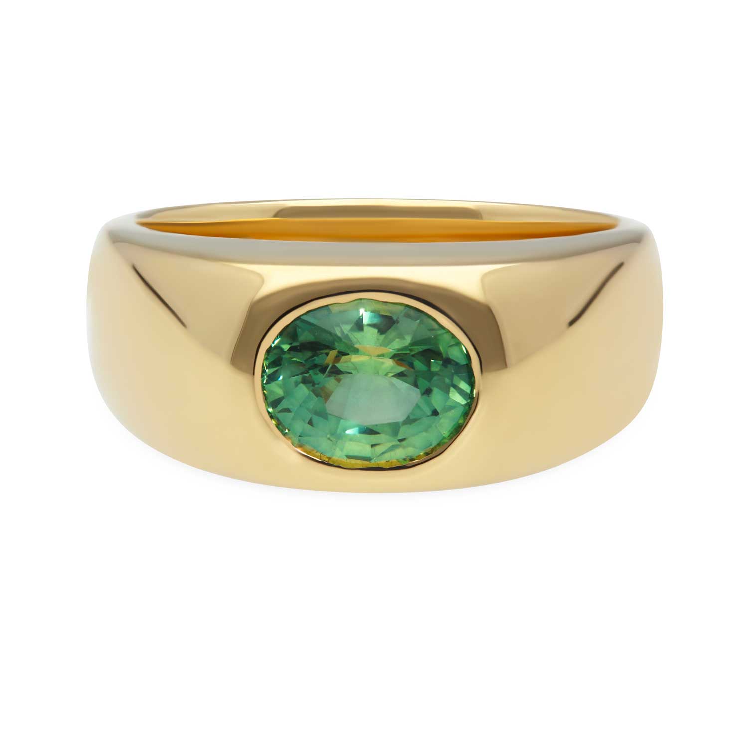 CARLEY Yellow Gold Oval Sapphire Engagement Ring made by EC One London in their B Corp certified London workshop