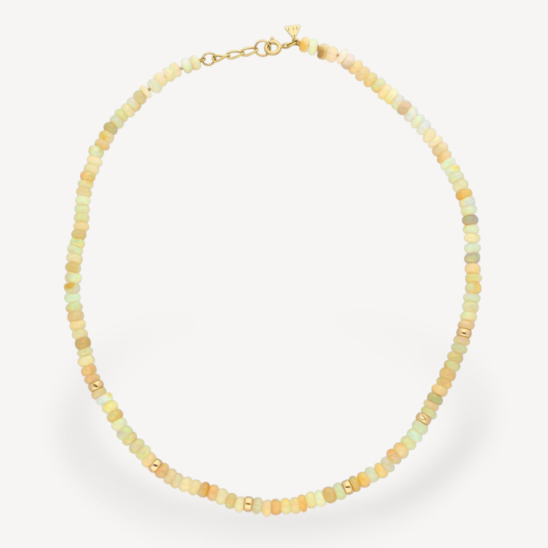 Opal Necklace with Gold Beads by ethical jeweller E.C.One London