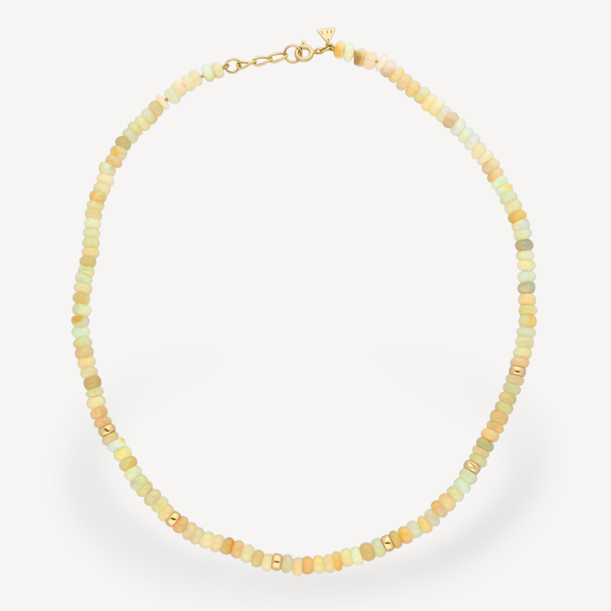 Opal Necklace with Gold Beads by ethical jeweller E.C.One London