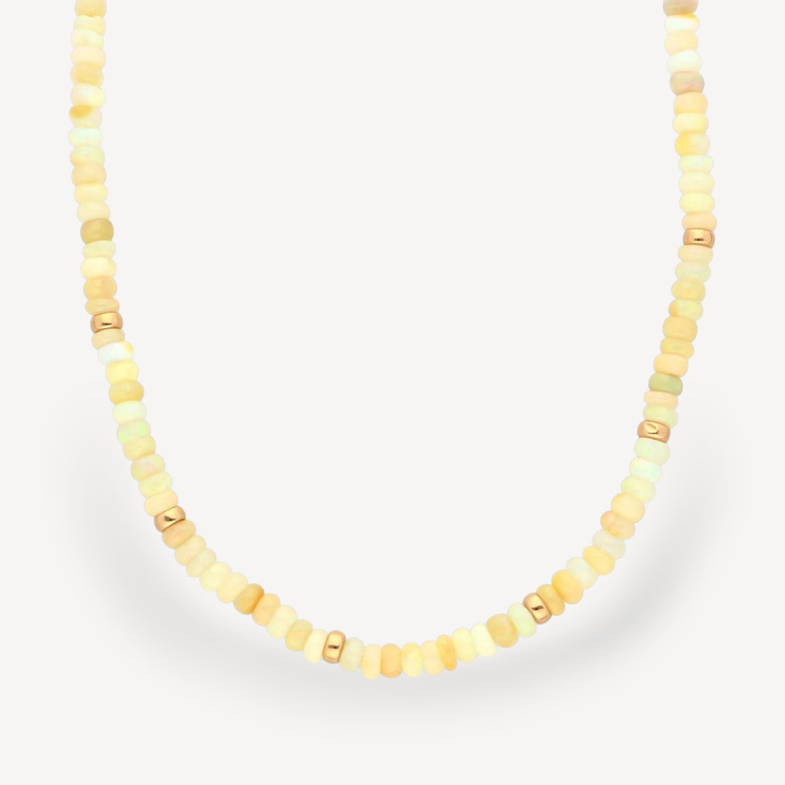 Opal Necklace with Gold Beads by ethical jeweller E.C.One London