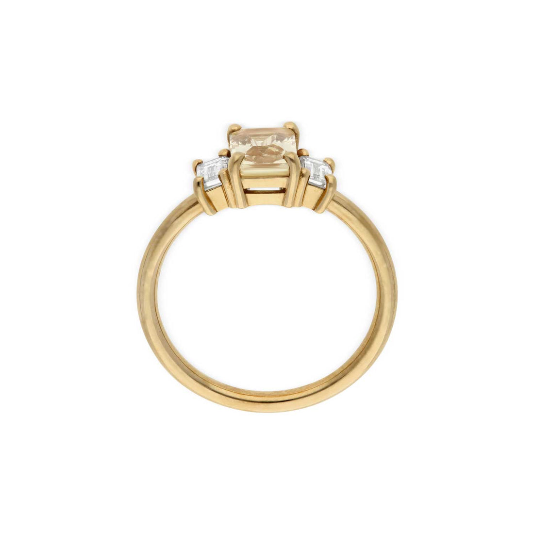 GRACIE Fancy Light Yellow Diamond Trilogy Engagement Ring