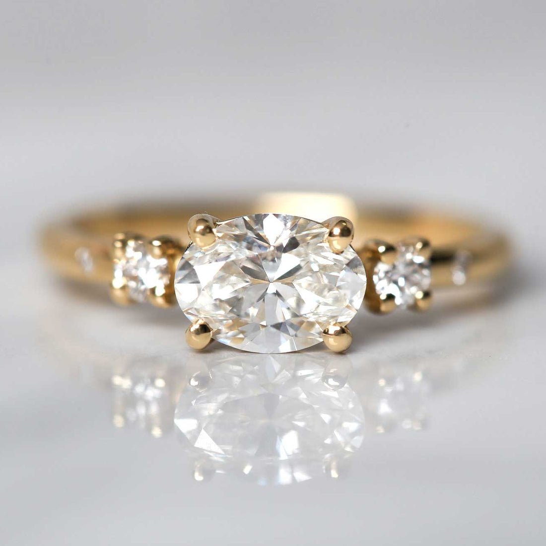 LAINEY Yellow Gold Diamond Engagement Ring