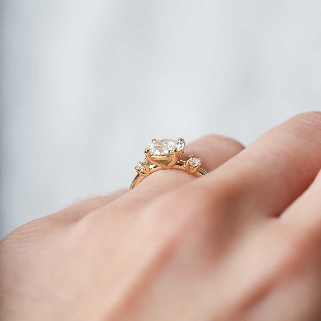 LAINEY Yellow Gold Diamond Engagement Ring