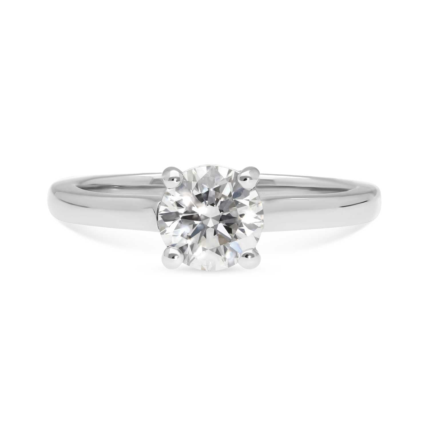 EC One ethical 0.70ct Diamond "Nancy" Solitaire in recycled Platinum made in our B Corp certified London workshop