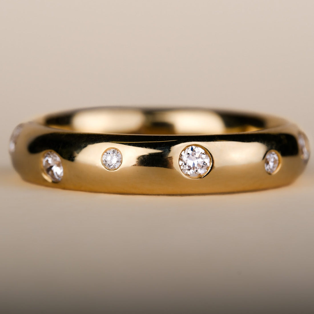 Gold Diamond Scatter Eternity Ring 4mm