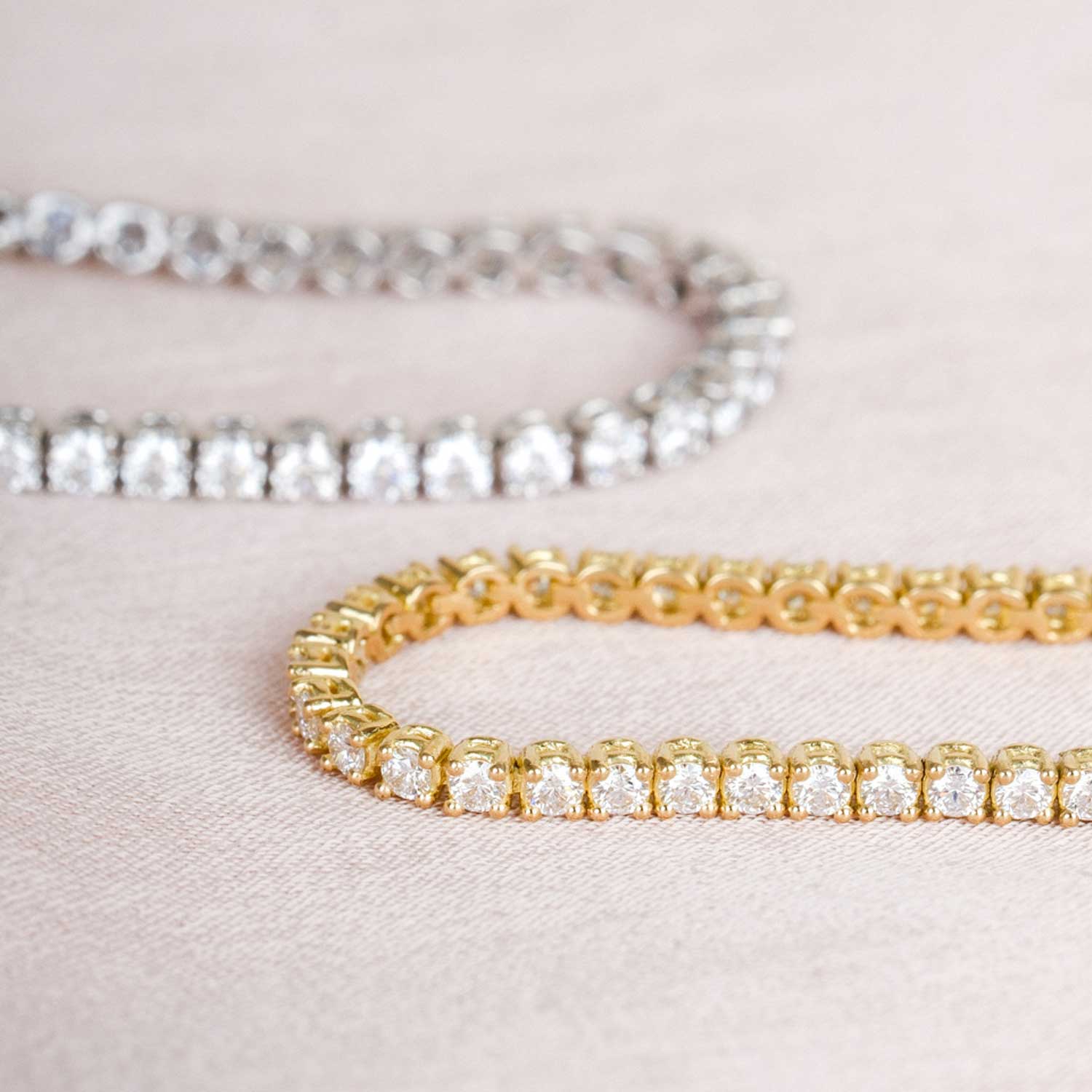 Diamond  Tennis Bracelets by ethical jeweller E.C.One London in our B Corp certified workshop