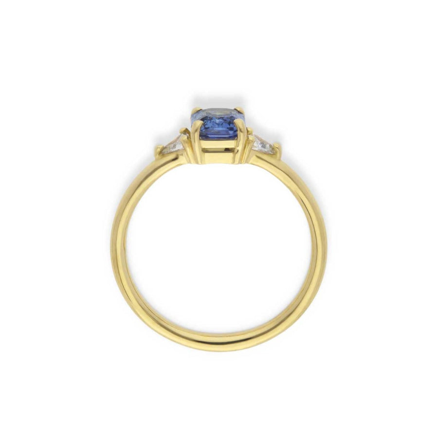 E.C One ethical JULIET Blue Sapphire and Diamond Engagement Ring